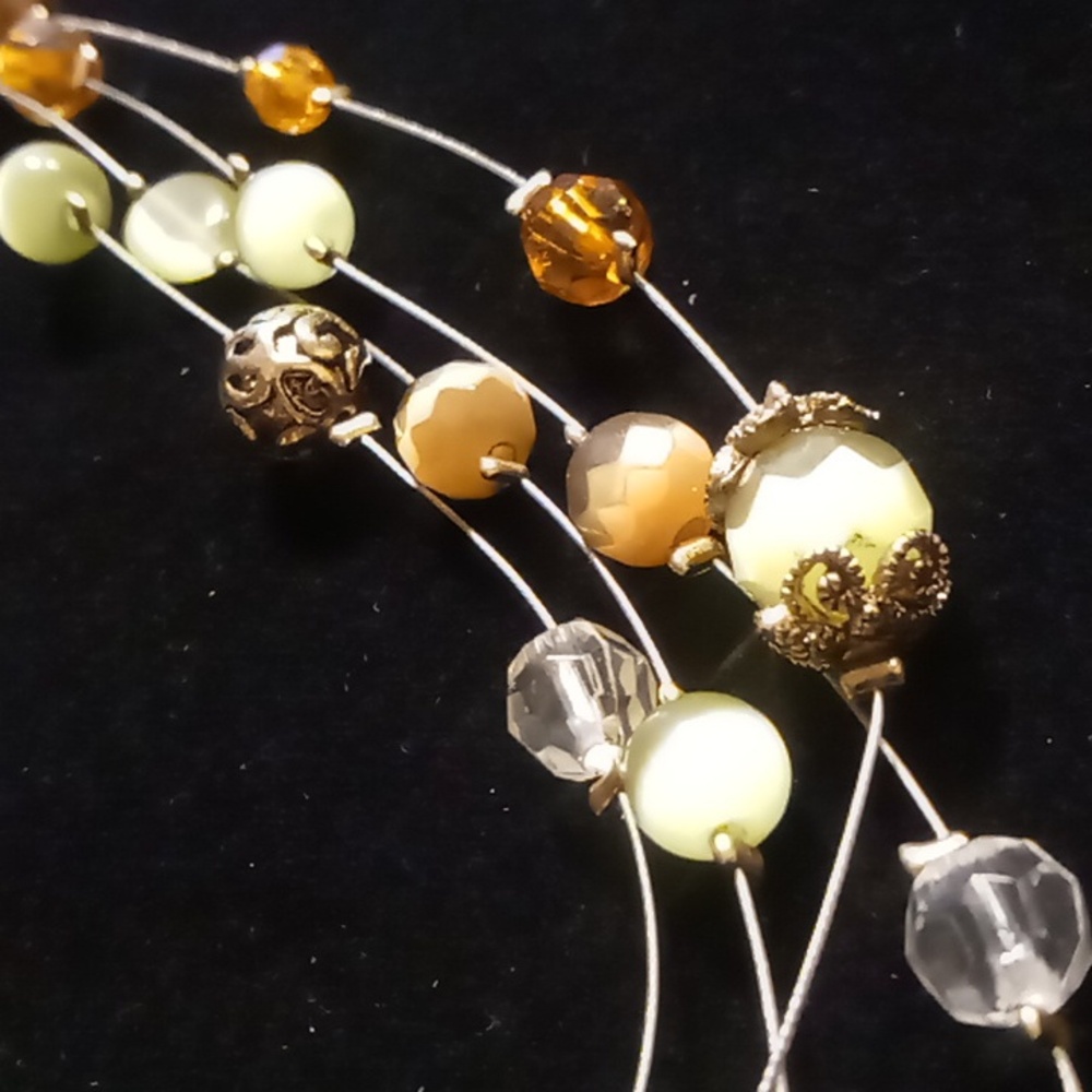Lia Sophia designer Elegant Multi-Strand Beaded Necklace